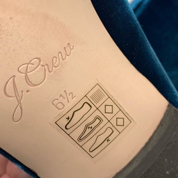 J. Crew Blue Velvet Step Back Convertible Smoking Loafers 6.5 Preppy Academia - Picture 9 of 12